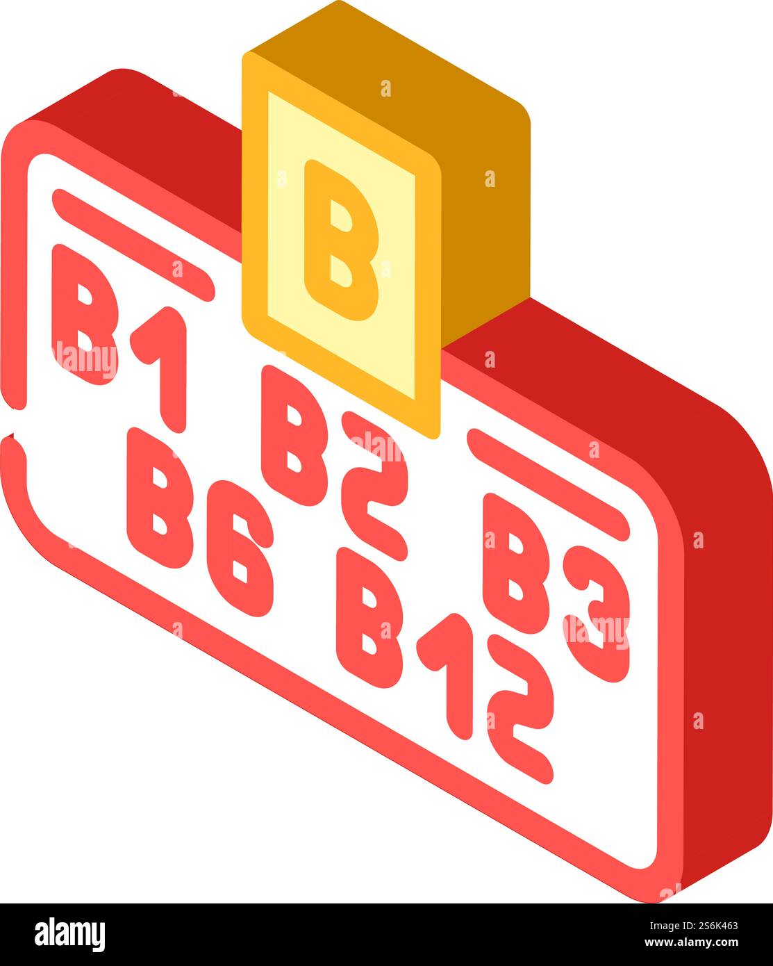 vecteur d'icône isométrique du groupe de vitamine b. signe du groupe vitamine b. illustration de symbole isolé. illustration vectorielle d'icône isométrique de groupe de vitamine b. Illustration de Vecteur