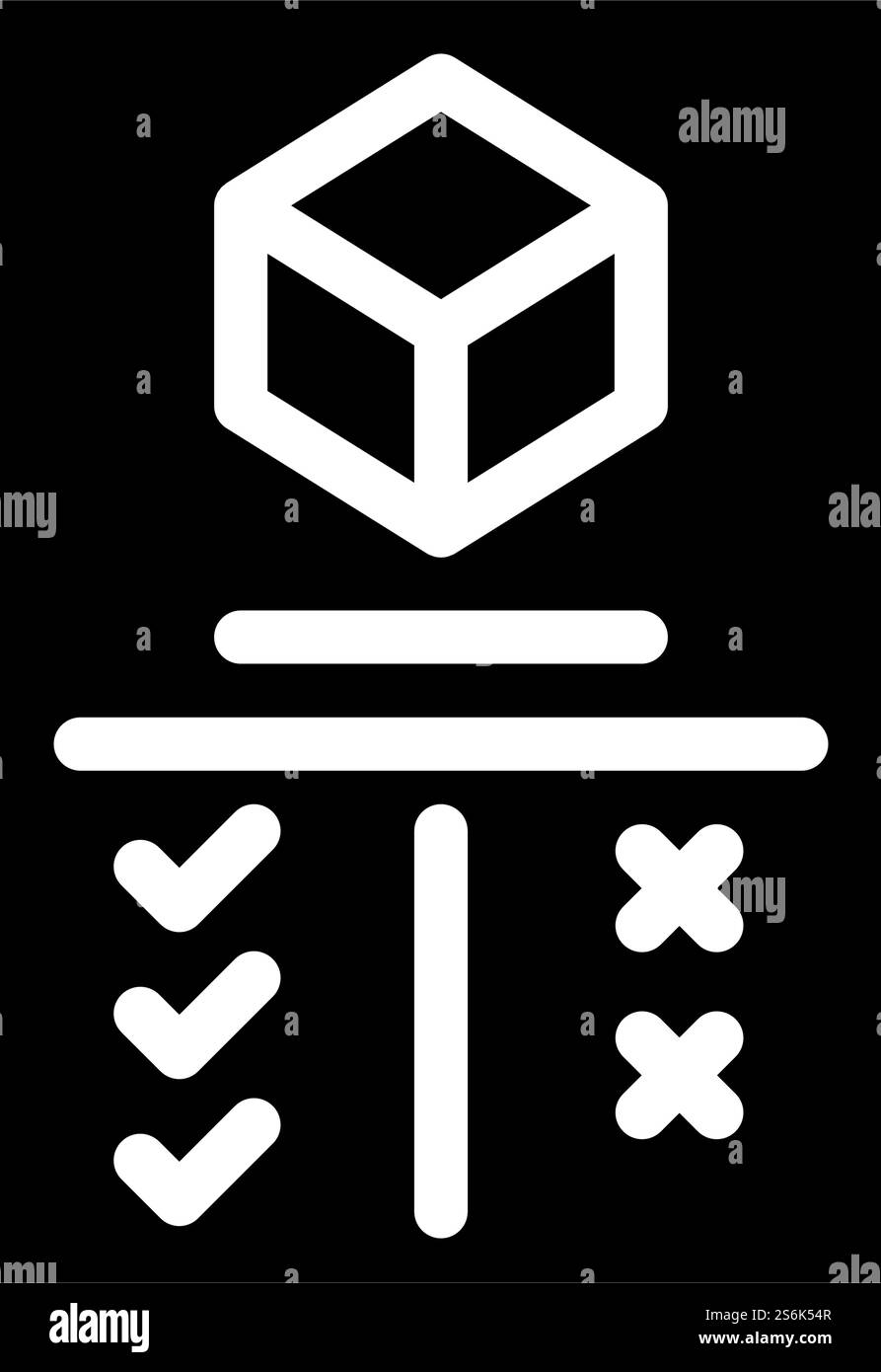 vecteur d'icône de glyphe de production d'analyse plus et moins. signe d'analyse plus et moins de production. illustration noire du symbole de contour isolé. illustration vectorielle d'icône de glyphe d'analyse plus et moins de production Illustration de Vecteur