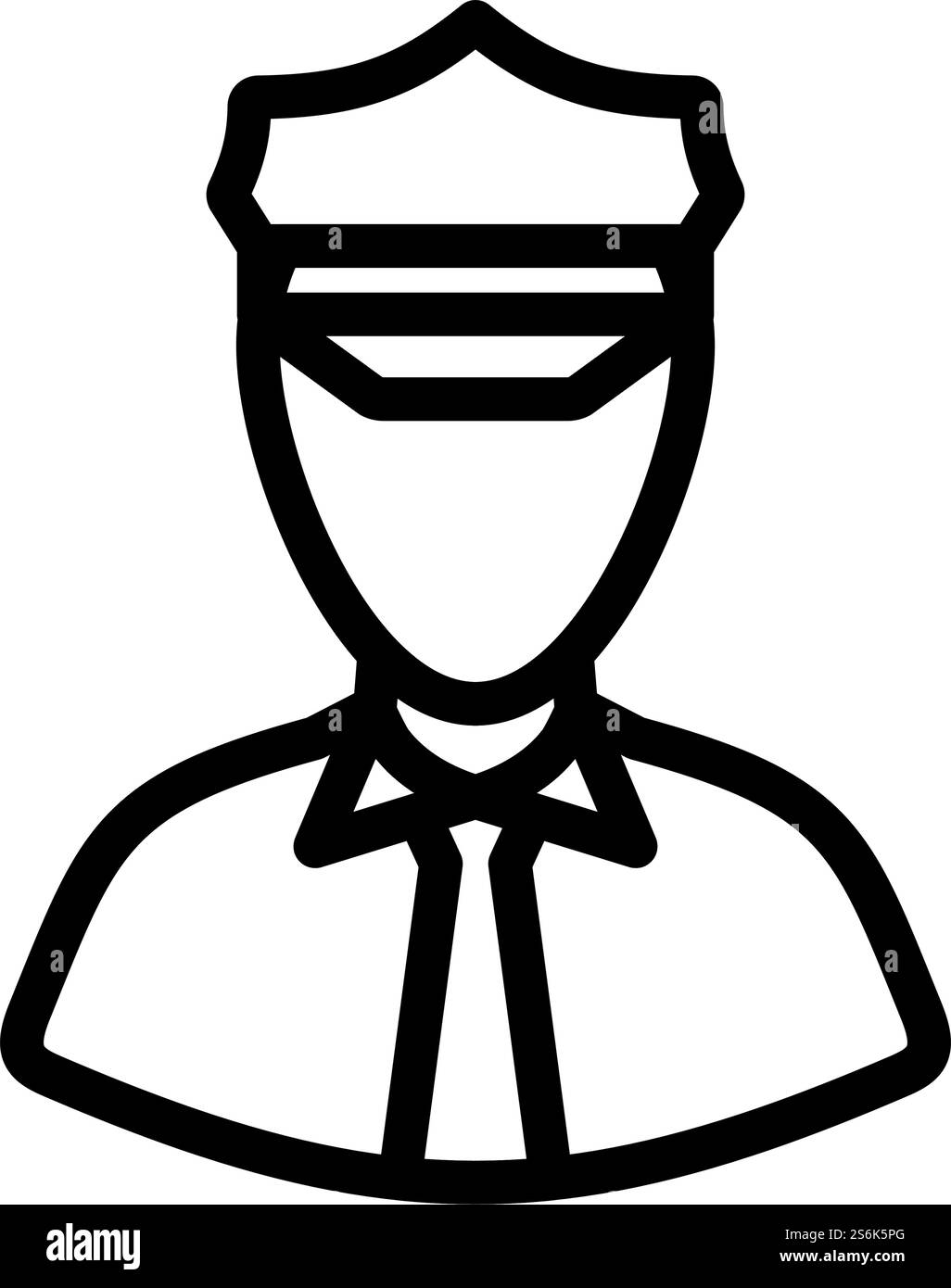 Icône du chauffeur de taxi. Contour en gras avec largeur de contour modifiable. Illustration vectorielle. Illustration de Vecteur