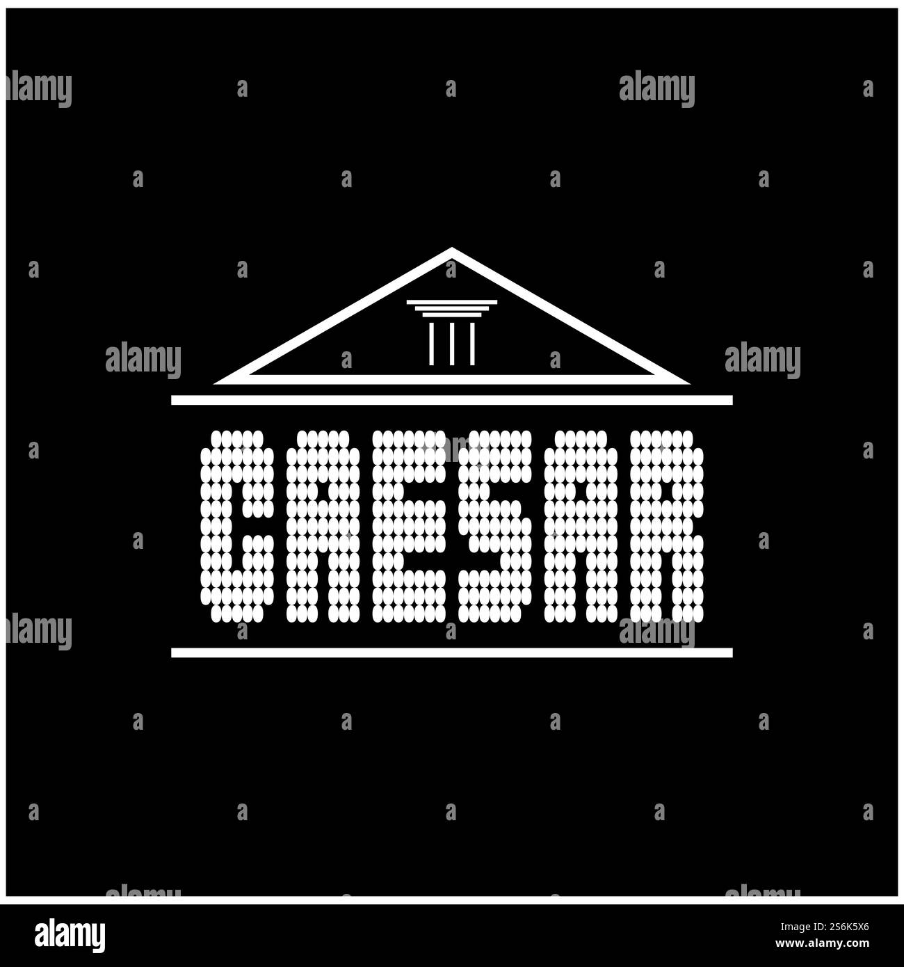 Colonnes de pilier antiques Rome grecque Athènes conception de logo bâtiment historique Illustration de Vecteur