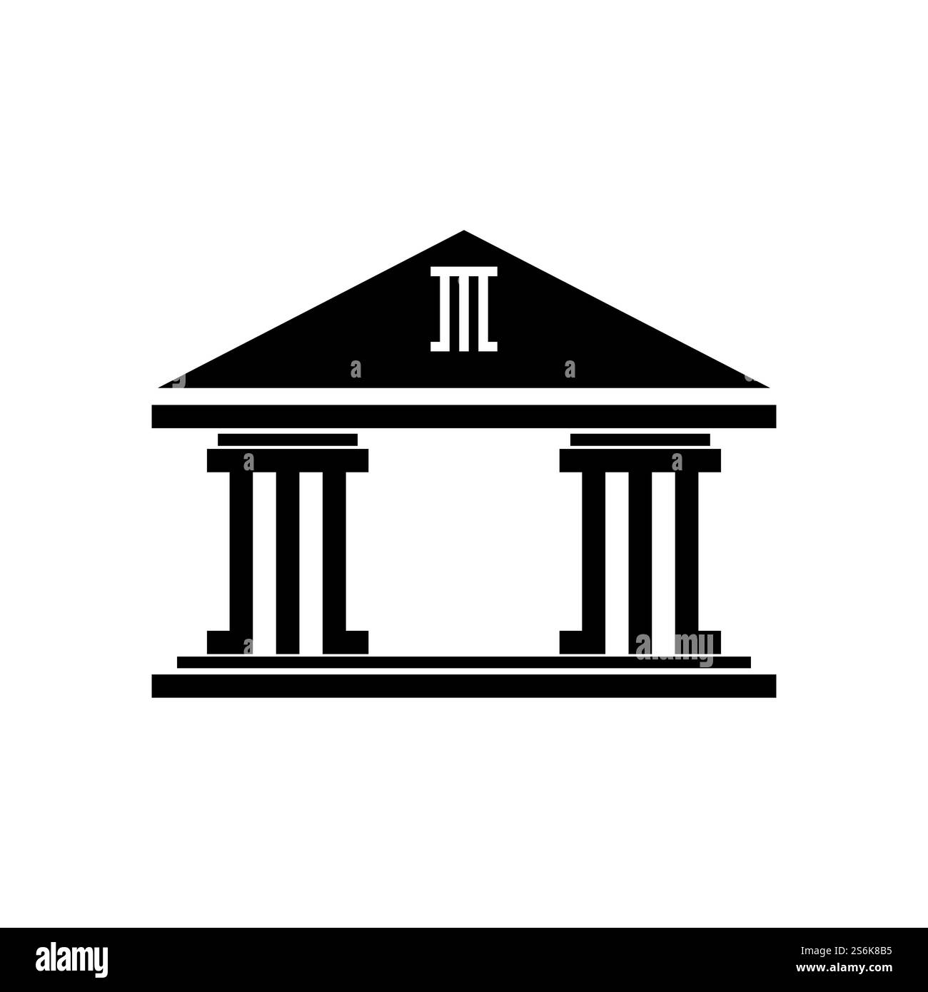 Colonnes de pilier antiques Rome grecque Athènes conception de logo bâtiment historique Illustration de Vecteur