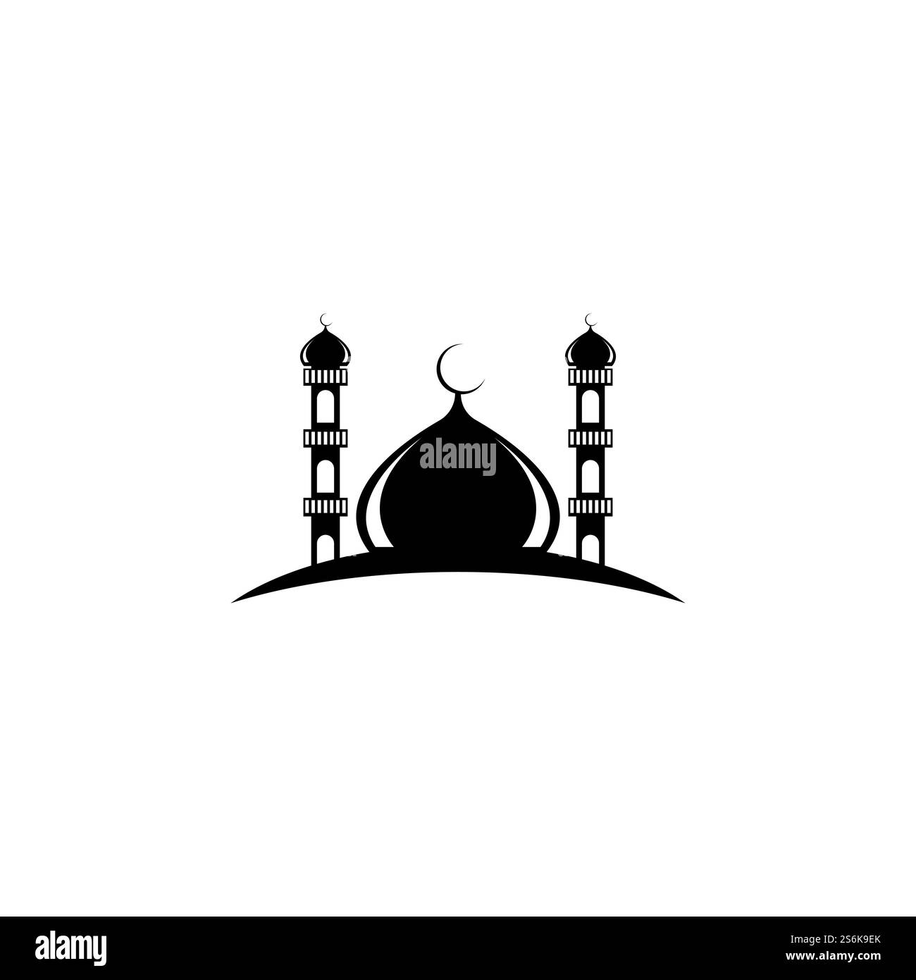 modèle d'icône de vecteur de logo de mosquée islamique Illustration de Vecteur