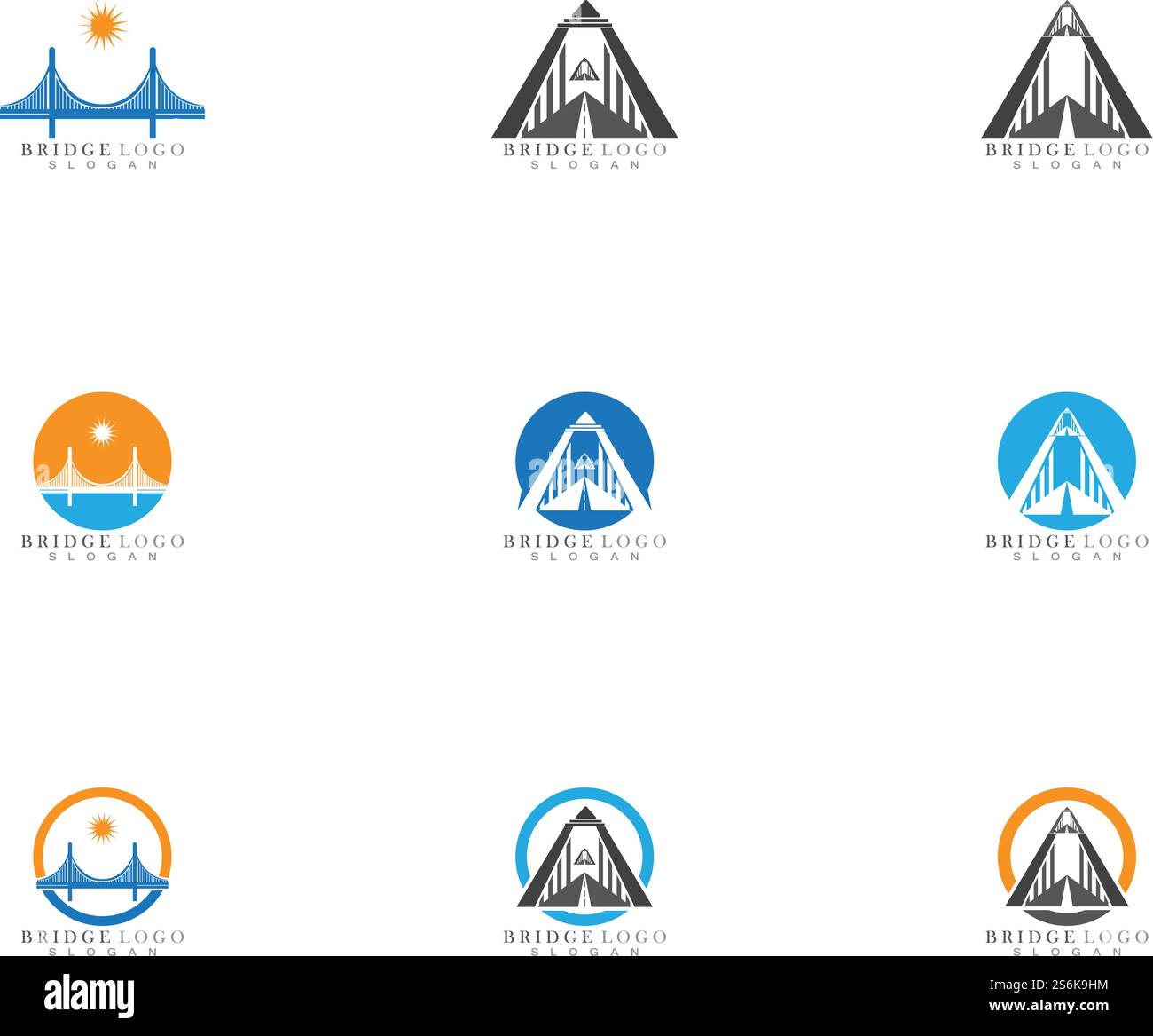 Logo pont symbole et modèle vectoriel Illustration de Vecteur