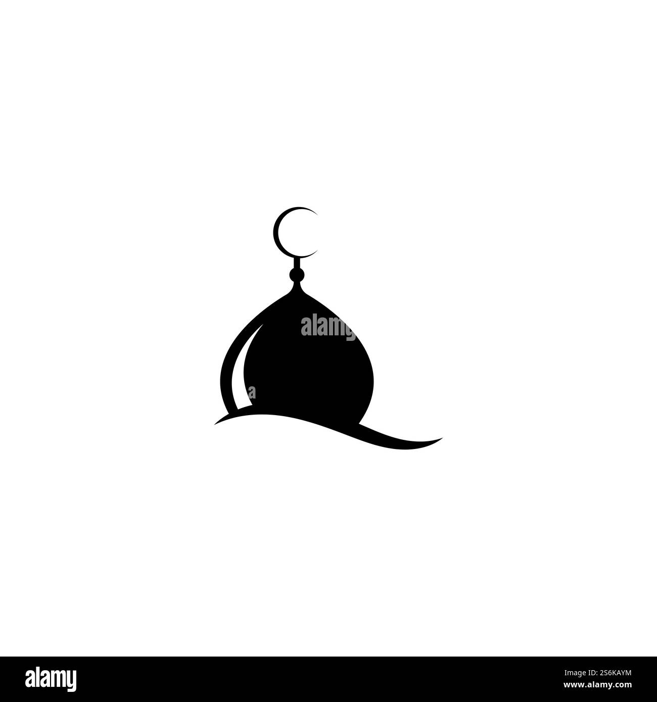 modèle d'icône de vecteur de logo de mosquée islamique Illustration de Vecteur