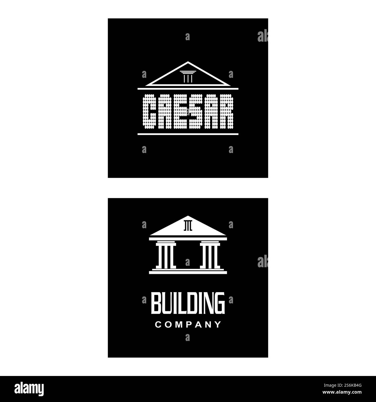 Colonnes de pilier antiques Rome grecque Athènes conception de logo bâtiment historique Illustration de Vecteur