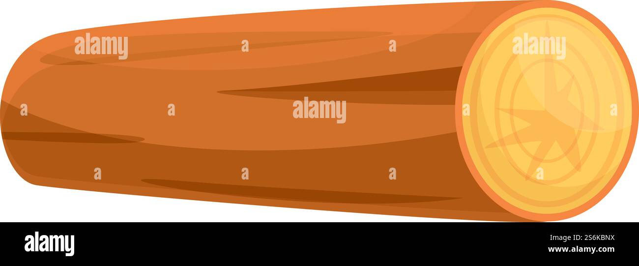 Icône consigner pour incendie. Dessin animé de Log for Fire Vector icône pour la conception Web isolé sur fond blanc. Log pour l'icône de feu, style de dessin animé Illustration de Vecteur