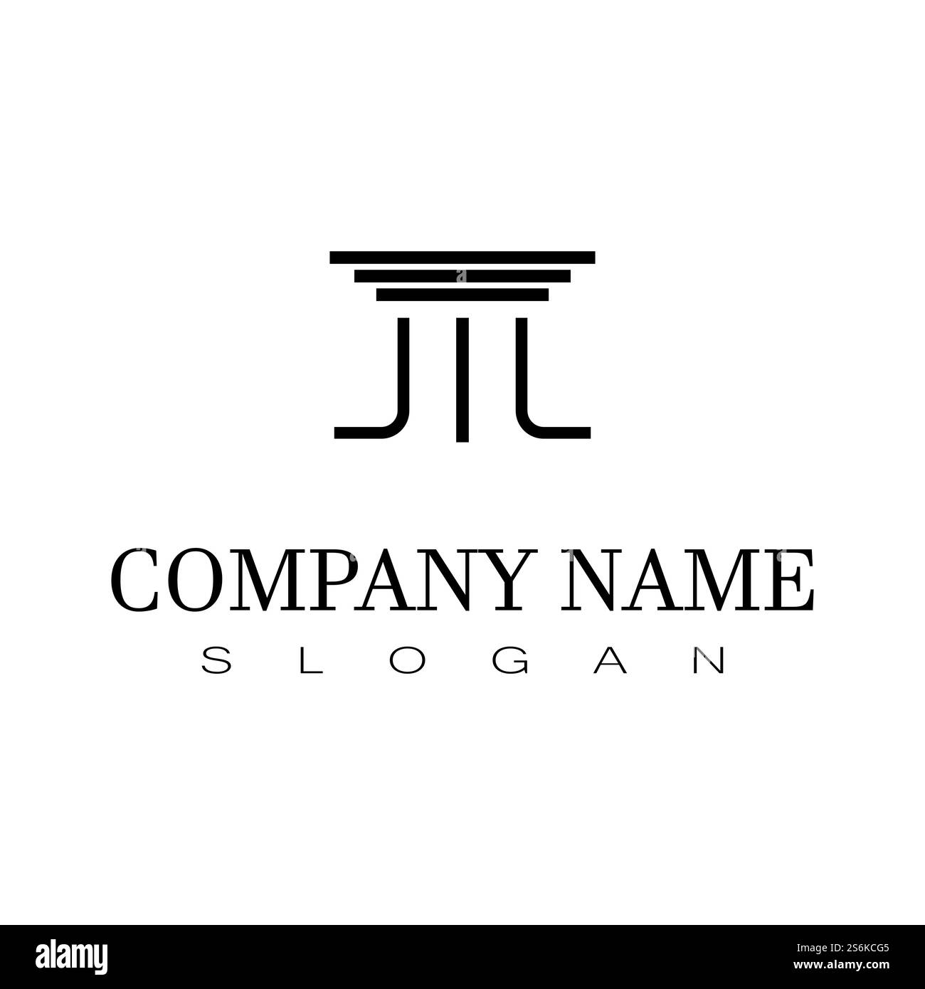 Colonnes de pilier antiques Rome grecque Athènes conception de logo bâtiment historique Illustration de Vecteur