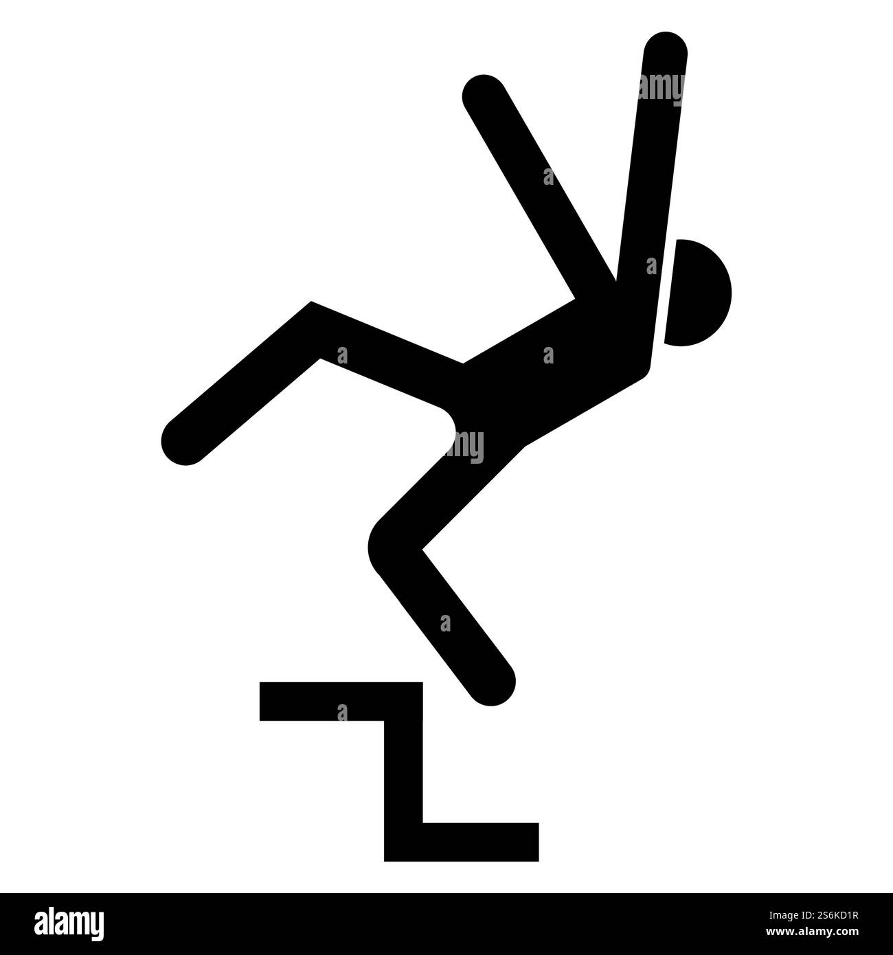 Attention, symbole de chute, isoler sur fond blanc, illustration vectorielle Illustration de Vecteur Attention, symbole de chute, isoler sur fond blanc, illustration vectorielle Illustration de Vecteur