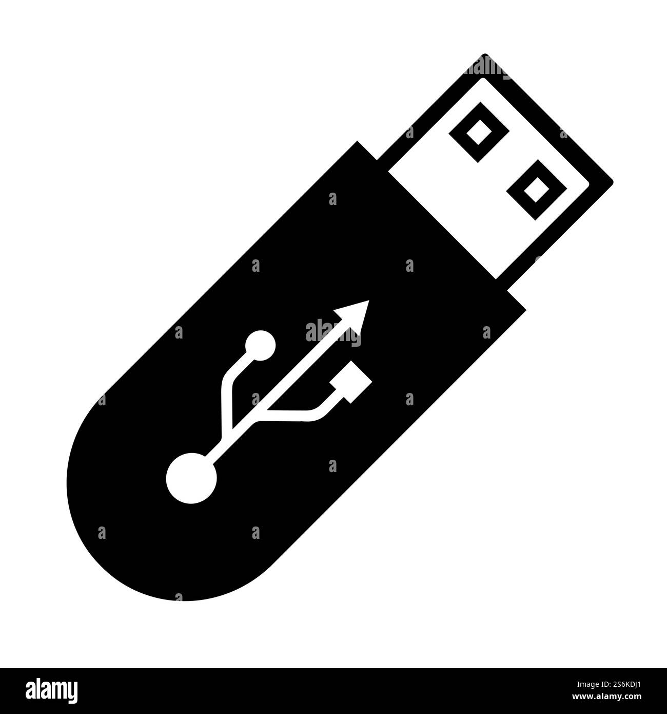 Ne pas utiliser le symbole de clé USB isoler sur fond blanc, illustration vectorielle Illustration de Vecteur