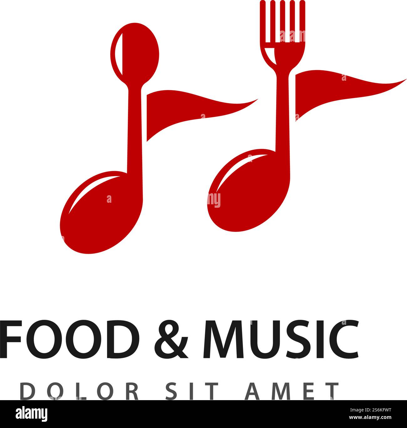 Conception vectorielle d'illustration de nourriture de musique Illustration de Vecteur