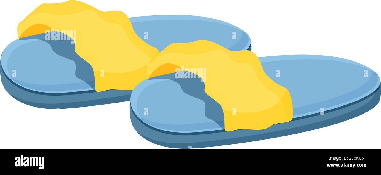Icône de pantoufles femme à la mode. Dessin animé de l'icône vectorielle de chaussons de femmes à la mode pour la conception Web isolé sur fond blanc. Icône de chaussons de femmes à la mode, style de dessin animé Illustration de Vecteur