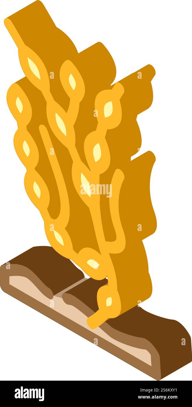 vecteur d'icône isométrique ascophyllum knotty seaweed. signe d'algues noueuses d'ascophyllum. illustration de symbole isolé. illustration vectorielle d'icône isométrique ascophyllum knotty seaweed Illustration de Vecteur