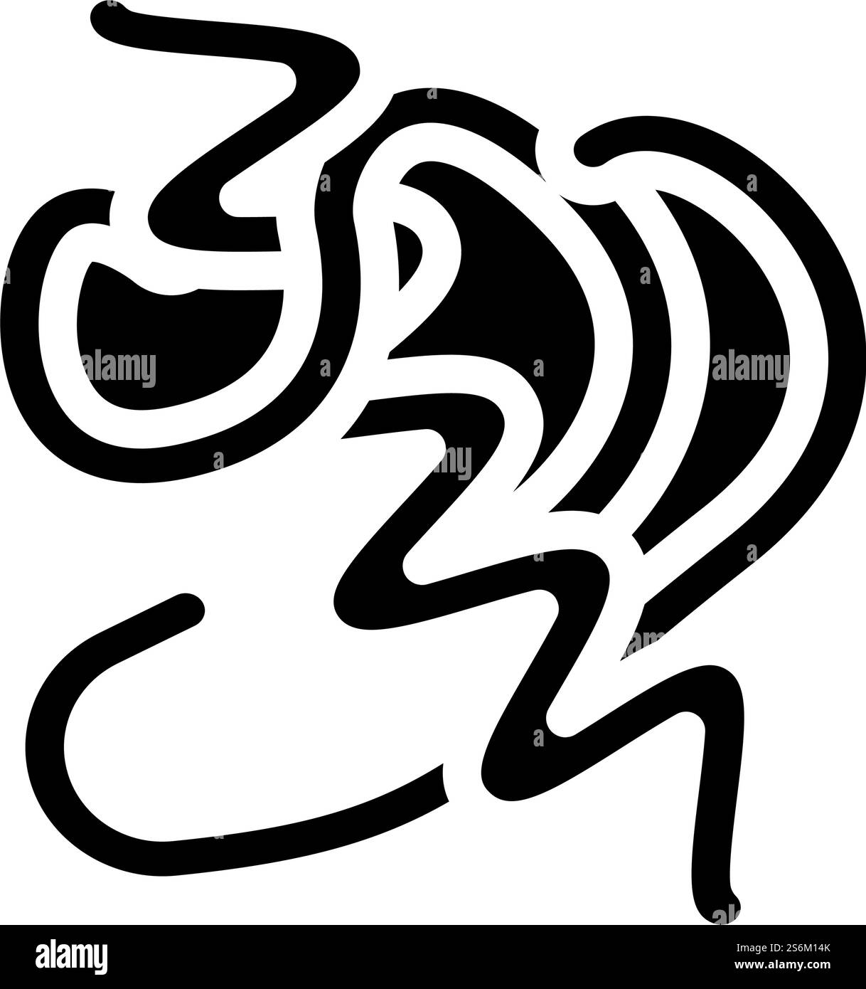 vecteur d'icône de glyphe arthrospira plantesis seaweed. signe d'algues arthrospira plantesis. illustration noire du symbole de contour isolé. illustration vectorielle d'icône de glyphe arthrospira plantesis seaweed Illustration de Vecteur