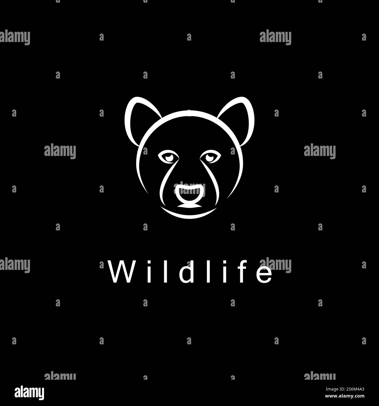 Modèle de modèle de logo d'illustration de tigre conception plate Illustration de Vecteur