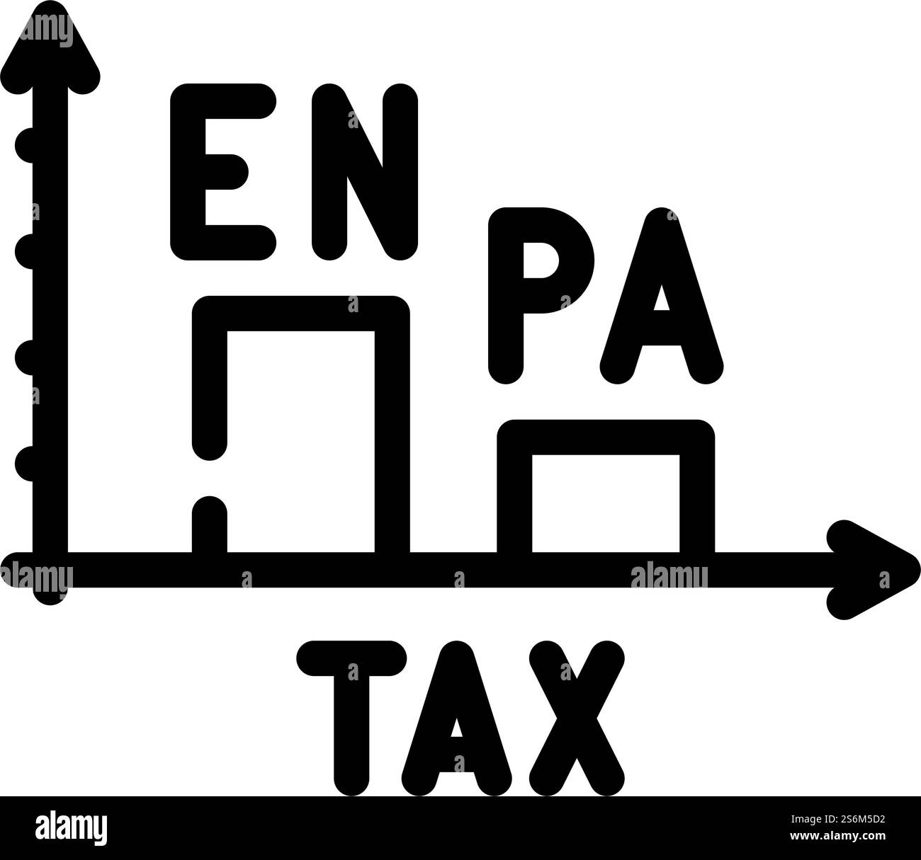 vecteur d'icône de ligne d'impôt infographique. panneau d'imposition infographique. illustration noire du symbole de contour isolé. illustration vectorielle d'icône de ligne fiscale infographique Illustration de Vecteur