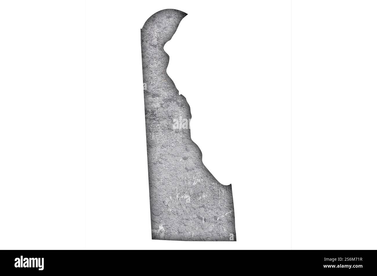 Carte du Delaware sur béton abîmé Banque D'Images