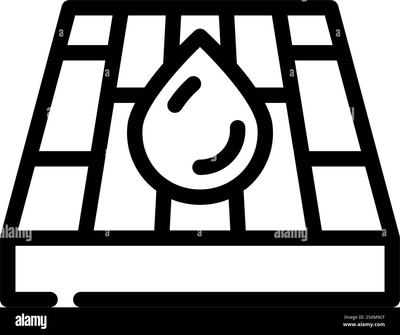 vecteur d'icône de ligne de plancher de couche imperméable. panneau de plancher à couche imperméable. illustration noire du symbole de contour isolé. illustration vectorielle d'icône de ligne de plancher de couche imperméable Illustration de Vecteur
