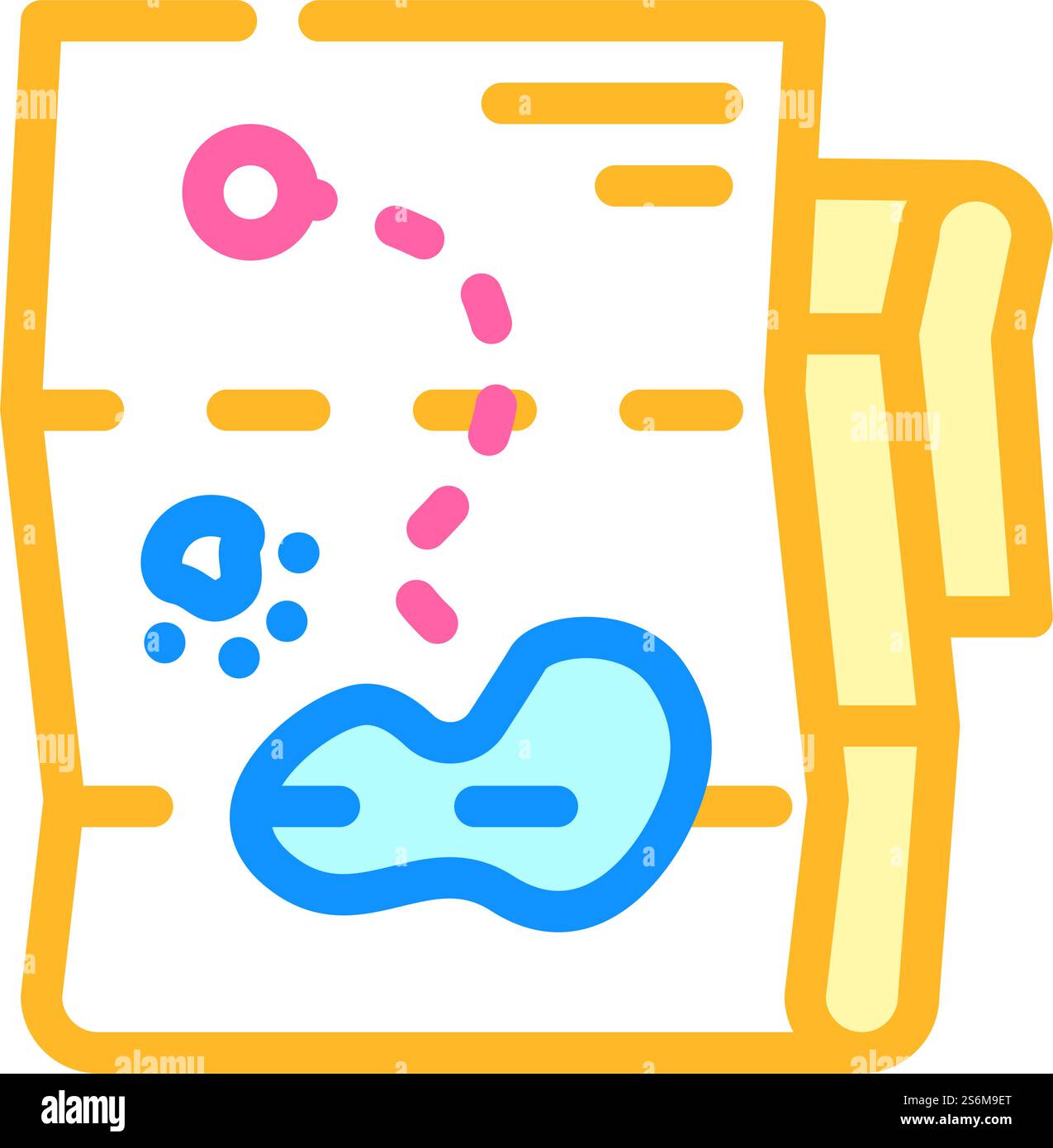 carte avec vecteur d'icône de couleur de direction. carte avec panneau de direction. illustration de symbole isolé. carte avec illustration vectorielle d'icône de couleur de direction Illustration de Vecteur