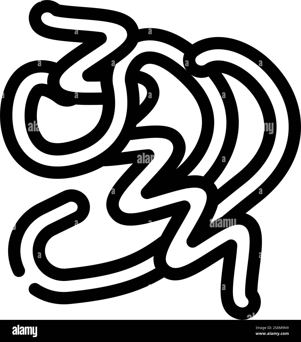 vecteur d'icône de ligne d'algues marines arthrospira plantesis. signe d'algues arthrospira plantesis. illustration noire du symbole de contour isolé. illustration vectorielle d'icône de ligne d'algues arthrospira plantesis Illustration de Vecteur