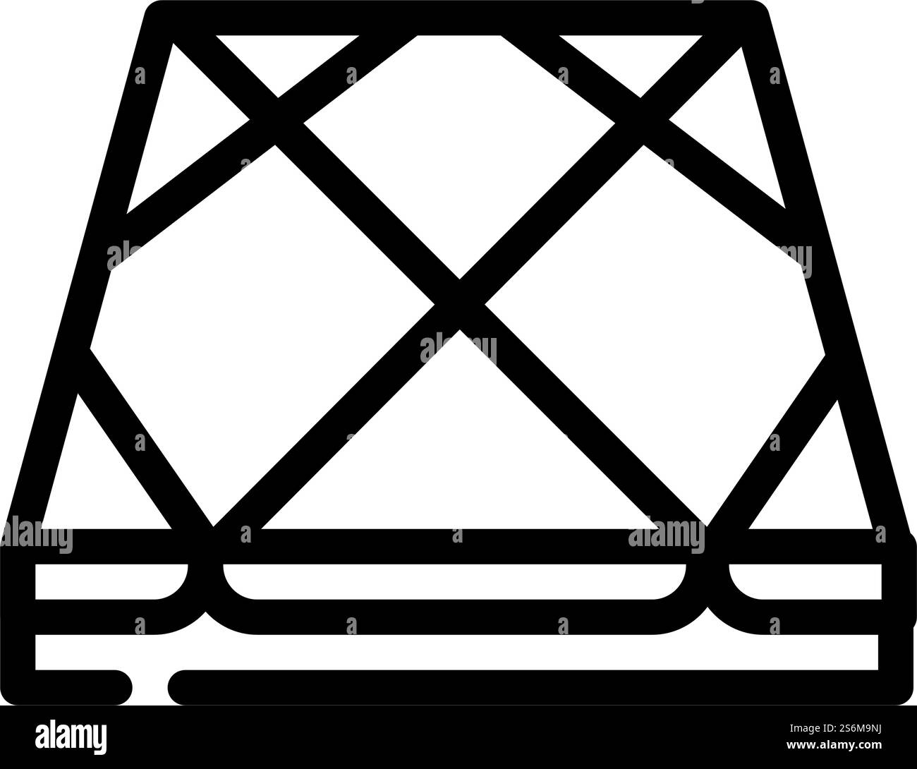 vecteur d'icône de ligne de plancher de calque de mosaïque. panneau de plancher de carrelage. illustration noire du symbole de contour isolé. illustration vectorielle d'icône de ligne de plancher de calque de mosaïque Illustration de Vecteur