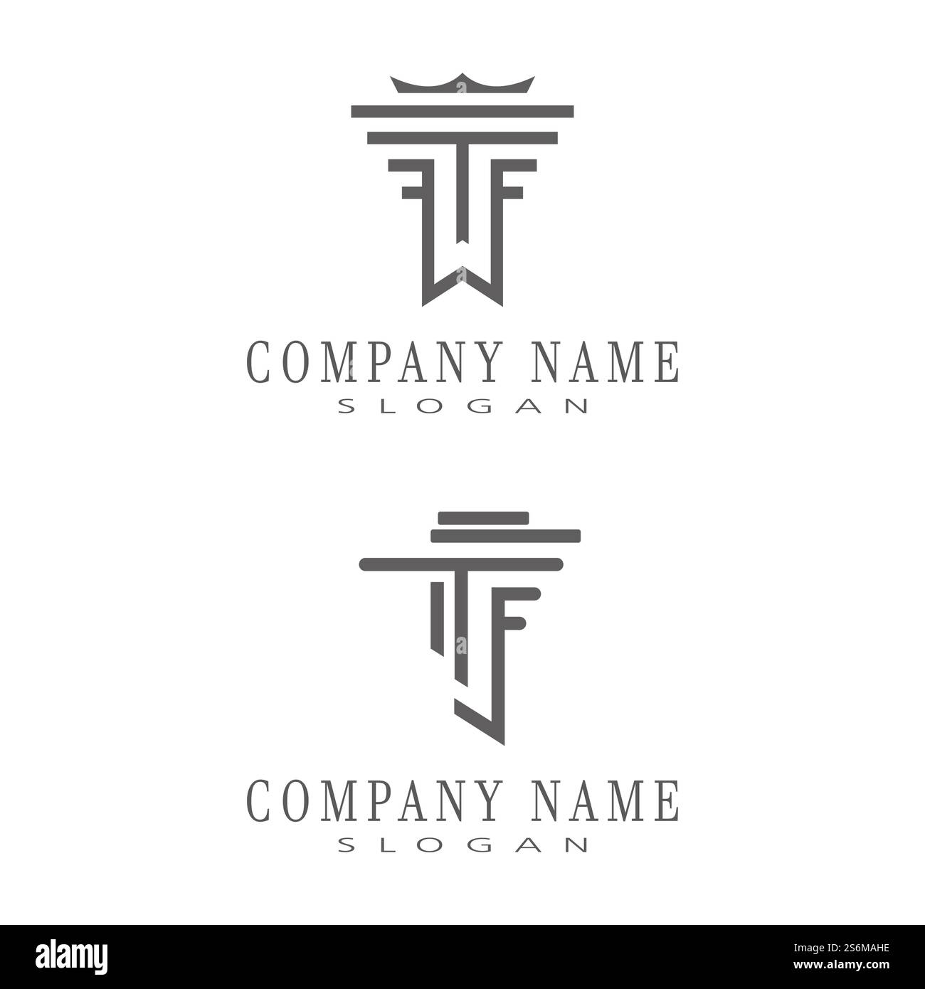 Colonnes de pilier antiques Rome grecque Athènes conception de logo bâtiment historique Illustration de Vecteur