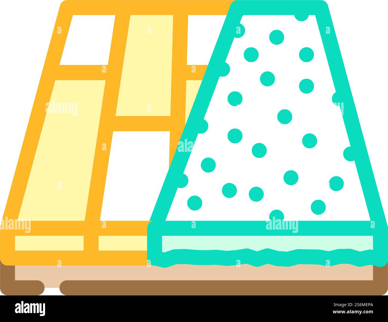 vecteur d'icône de couleur de plancher de matériaux divers. panneau de plancher de matériaux divers. illustration de symbole isolé. illustration vectorielle d'icône de couleur de plancher de divers matériaux Illustration de Vecteur