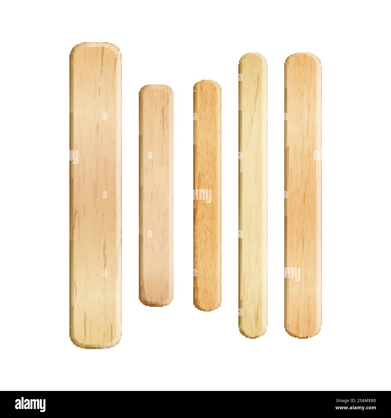 Vecteur de jeu d'outils de bâtons en bois d'abaisse-langue. Accessoire de médecin pour dépresseur de langue pour examiner la gorge du patient. Équipement médical pour modèle d'examen illustrations 3D réalistes. Vecteur de jeu d'outils de bâtons en bois d'abaisse-langue Illustration de Vecteur