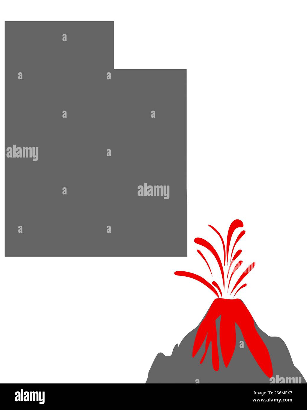 Site de l'Utah avec volcano Banque D'Images