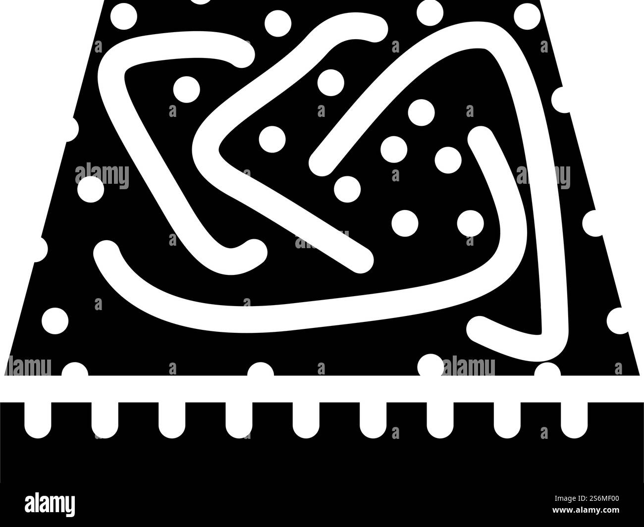 vecteur d'icône de glyphe de plancher de tapis. panneau de plancher de moquette. illustration noire du symbole de contour isolé. illustration vectorielle d'icône de glyphe de plancher de tapis Illustration de Vecteur