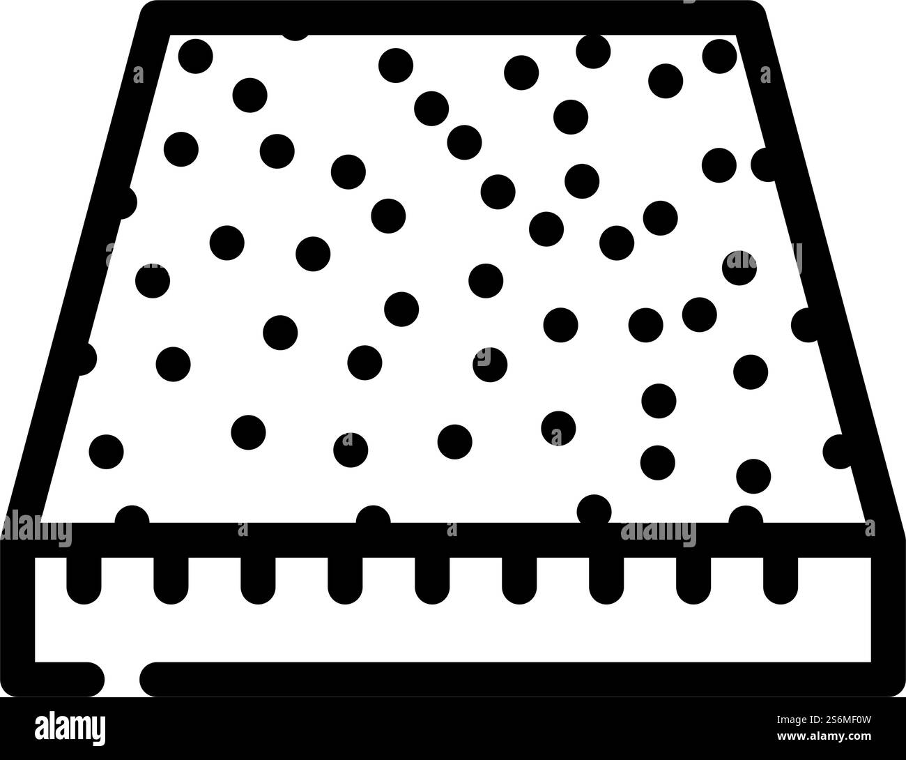 vecteur d'icône de ligne de plancher de tapis. panneau de plancher de moquette. illustration noire du symbole de contour isolé. illustration vectorielle d'icône de ligne de plancher de tapis Illustration de Vecteur