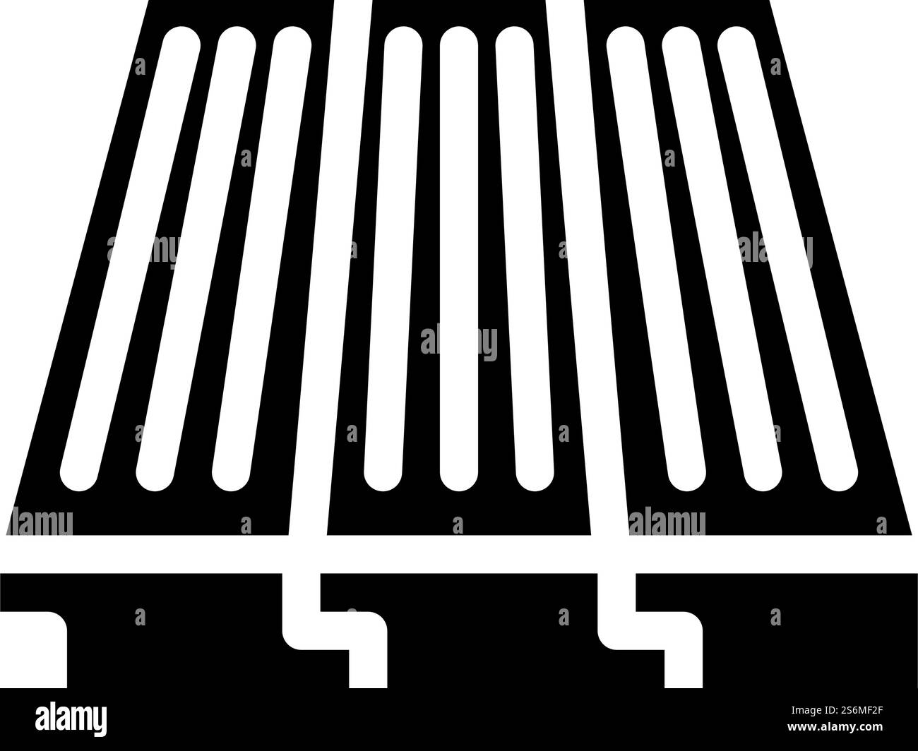 vecteur d'icône de glyphe de plancher de couche de bois. panneau de plancher en couche de bois. illustration noire du symbole de contour isolé. illustration vectorielle d'icône de glyphe de plancher de couche de bois Illustration de Vecteur