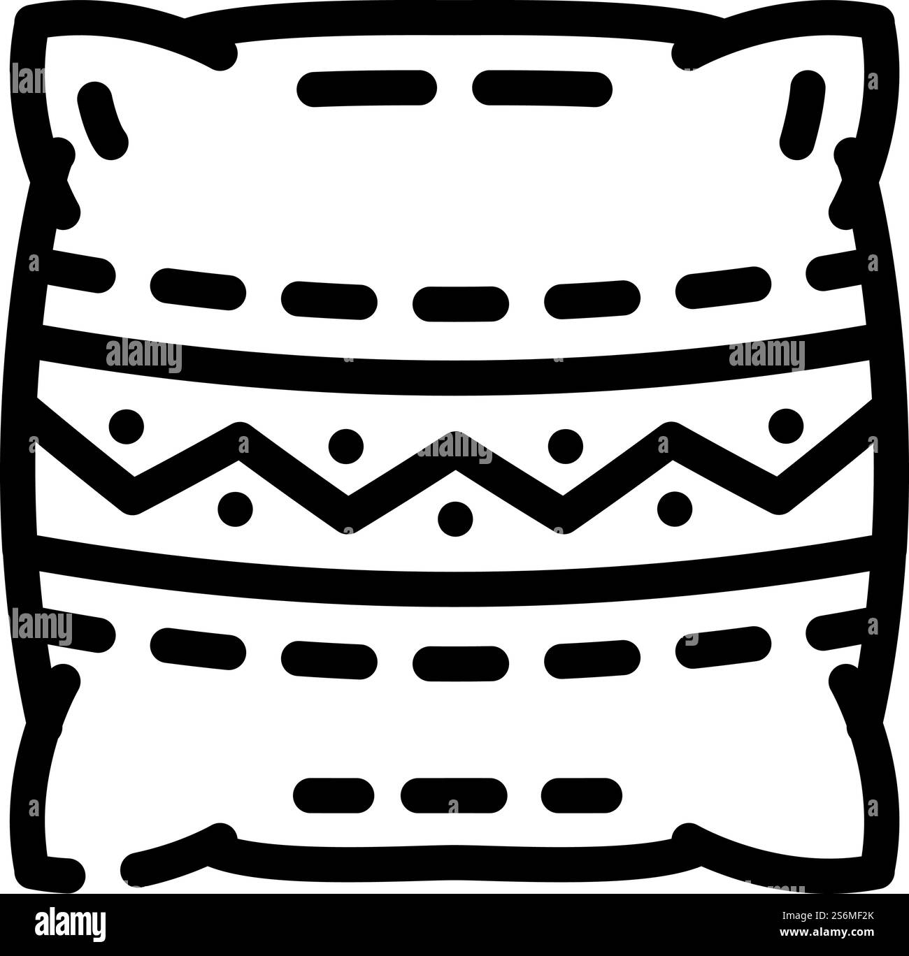 oreillers faisant vecteur d'icône de ligne. oreillers faisant signe. illustration noire du symbole de contour isolé. oreillers faisant illustration vectorielle d'icône de ligne Illustration de Vecteur