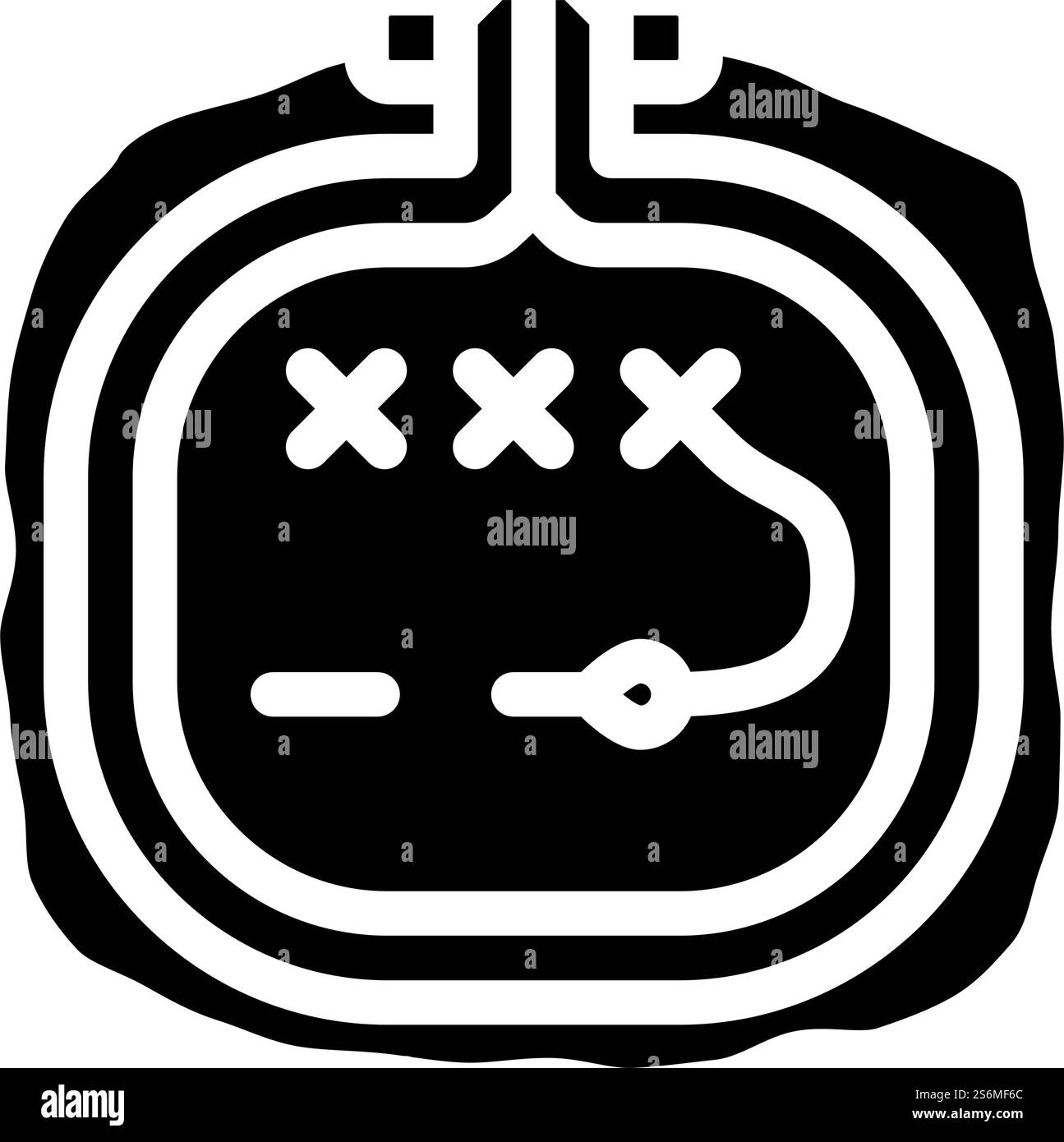vecteur d'icône de glyphe de travail d'artisanat de broderie. panneau de travail artisanal de broderie. illustration noire du symbole de contour isolé. illustration vectorielle d'icône de glyphe de travail d'artisanat de broderie Illustration de Vecteur