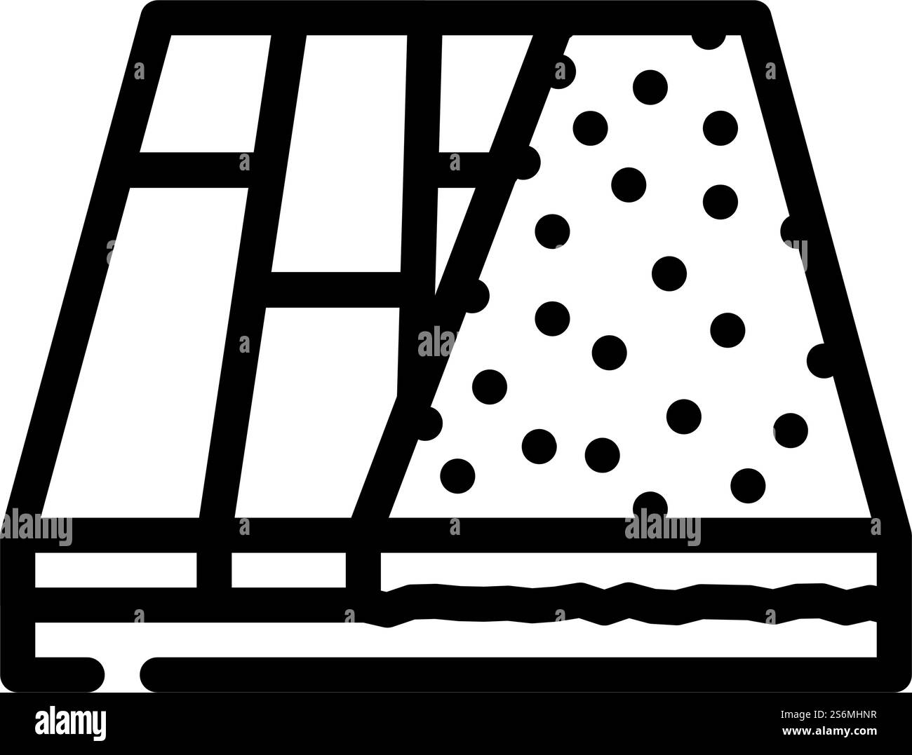 vecteur d'icône de ligne de plancher de divers matériaux. panneau de plancher de matériaux divers. illustration noire du symbole de contour isolé. illustration vectorielle d'icône de ligne de plancher de divers matériaux Illustration de Vecteur