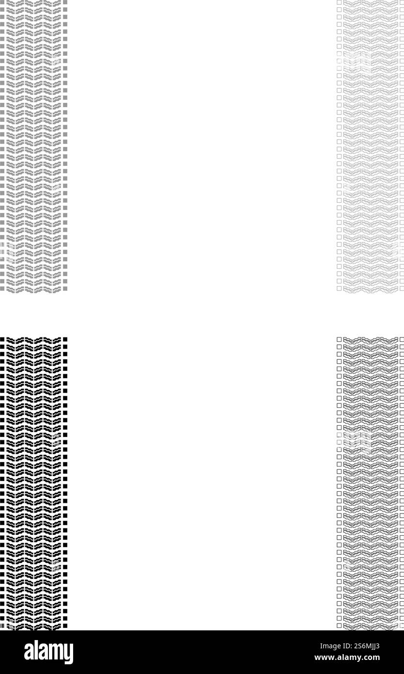 Trace de pneu impression de pneus d'automobile de roue empreinte voiture ensemble icône gris noir couleur vecteur illustration plat style simple image. Trace de pneu impression de pneus d'automobile de roue empreinte voiture ensemble icône gris noir couleur vecteur illustration image de style plat Illustration de Vecteur