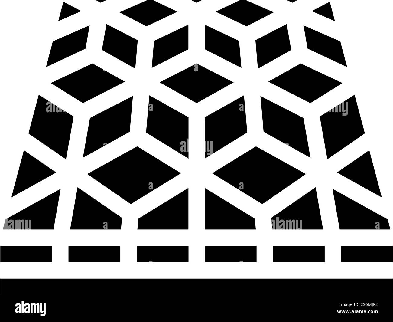 vecteur d'icône de glyphe de sol mosaïque. panneau de sol en mosaïque. illustration noire du symbole de contour isolé. illustration vectorielle d'icône de glyphe de sol mosaïque Illustration de Vecteur