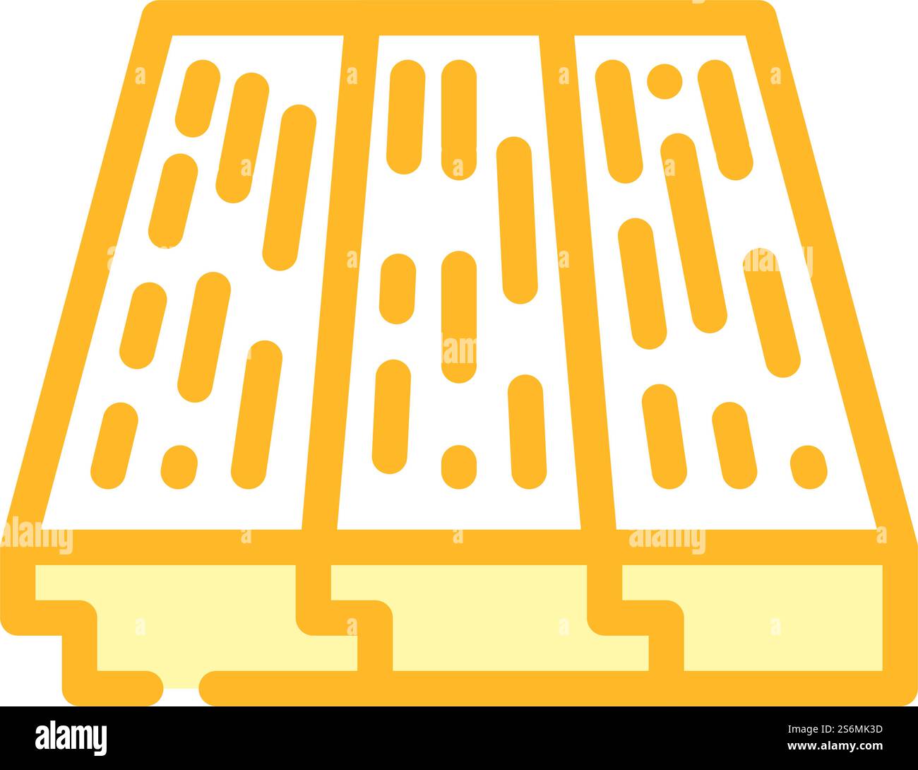vecteur d'icône de couleur de plancher de couche de bois. panneau de plancher en couche de bois. illustration de symbole isolé. illustration vectorielle d'icône de couleur de plancher de couche de bois Illustration de Vecteur