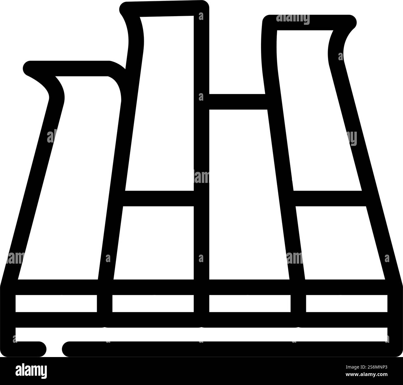 vecteur d'icône de ligne de plancher de couverture de pva modulaire. panneau de plancher modulaire en pva. illustration noire du symbole de contour isolé. illustration vectorielle d'icône de ligne de plancher de couverture de pva modulaire Illustration de Vecteur