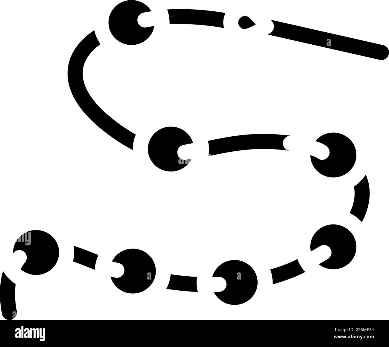 vecteur d'icône de glyphe de décoration de perles. enseigne décorative de perles. illustration noire du symbole de contour isolé. illustration vectorielle d'icône de glyphe de décoration de perles Illustration de Vecteur
