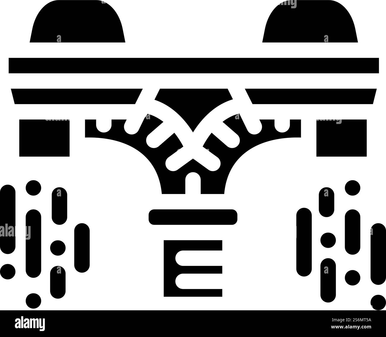 vecteur d'icône de glyphe d'équipement de flyboard. panneau d'équipement de flyboard. illustration noire du symbole de contour isolé. illustration vectorielle d'icône de glyphe d'équipement de flyboard Illustration de Vecteur