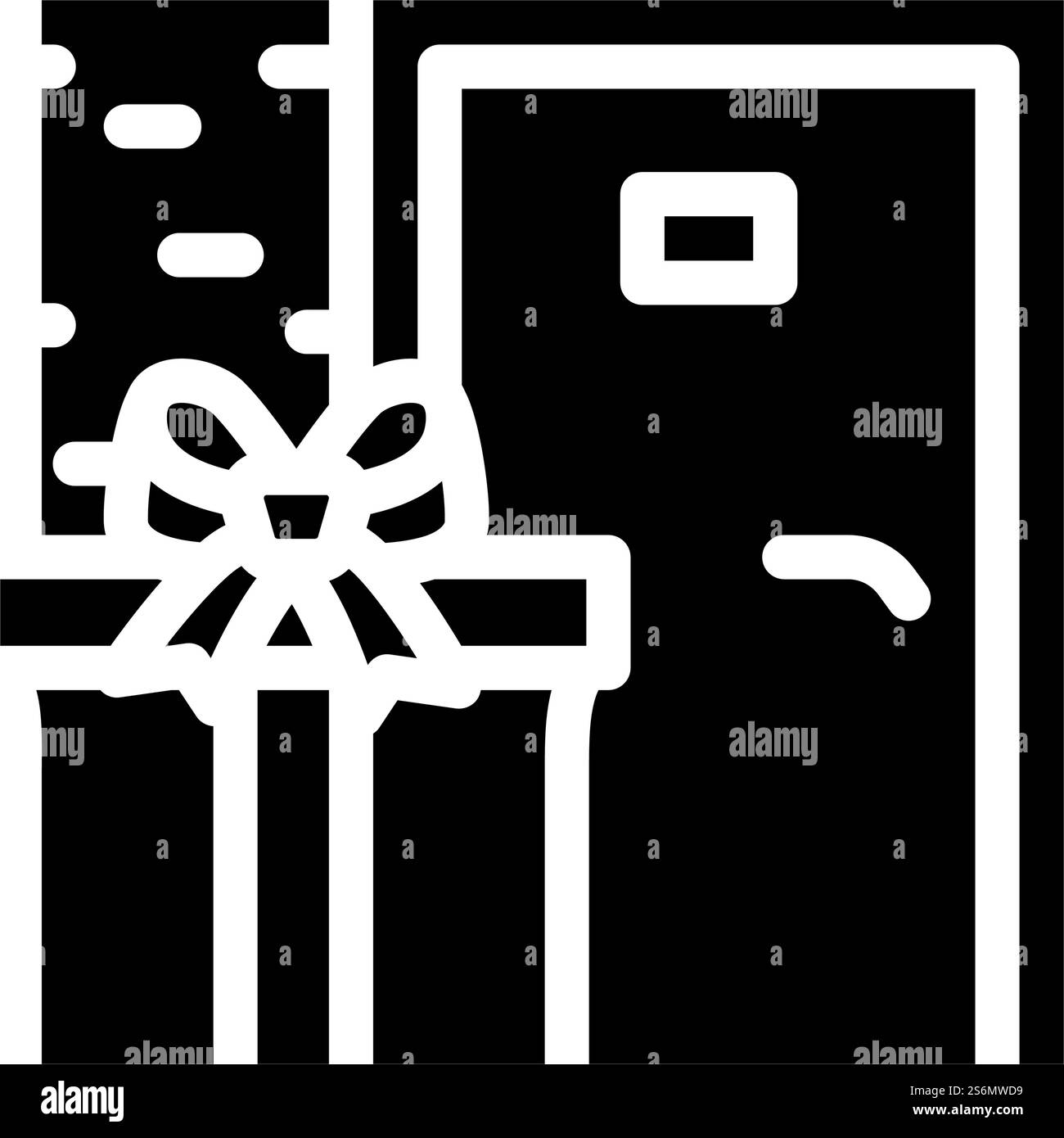 vecteur d'icône de glyphe de cadeau. affiche de livraison de cadeau. illustration noire du symbole de contour isolé. livraison cadeau illustration vectorielle d'icône de glyphe Illustration de Vecteur