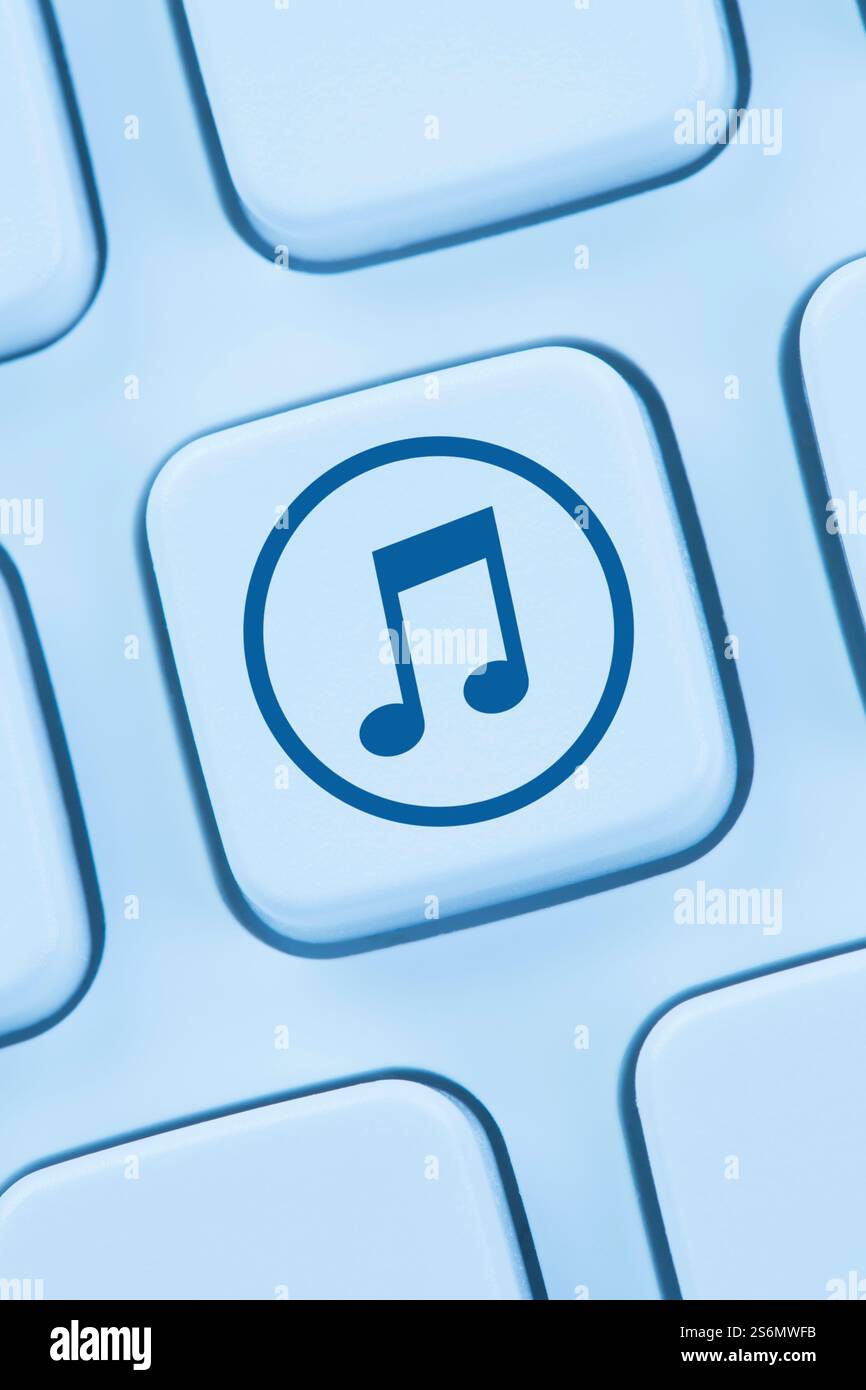 Écouter de la musique télécharger télécharger télécharger télécharger télécharger en ligne Internet Web Banque D'Images