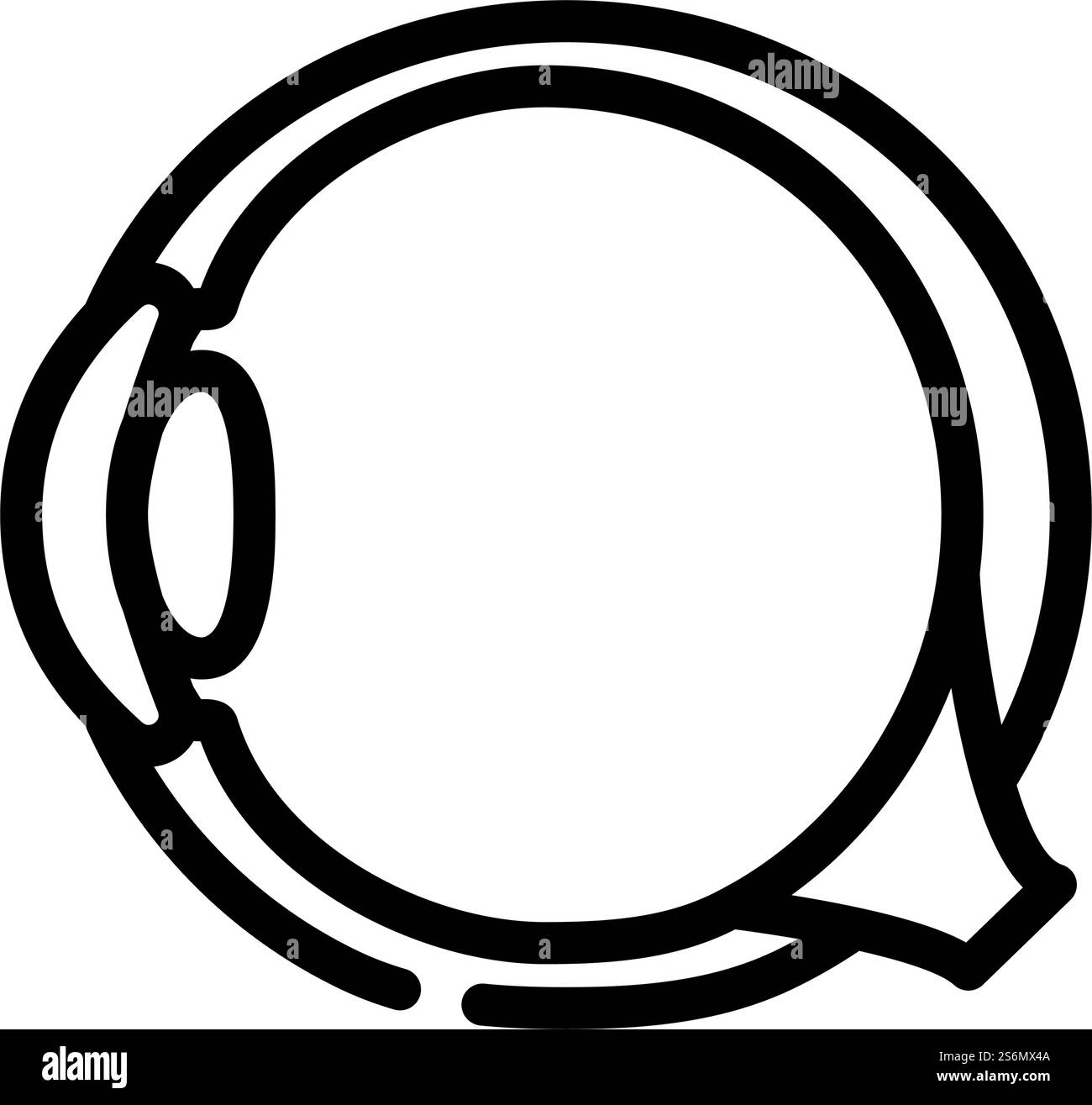 vecteur d'icône de ligne ophtalmologique de traitement des yeux. signe ophtalmologique du traitement oculaire. illustration noire du symbole de contour isolé. illustration vectorielle d'icône de ligne ophtalmologique de traitement des yeux Illustration de Vecteur