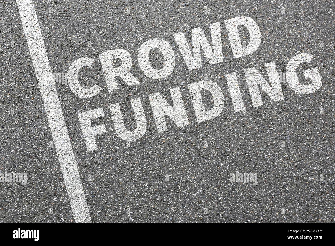 Crowdfunding crowdfunding collecter de l'argent en ligne sur la campagne de succès de financement de concept d'entreprise sur Internet Banque D'Images