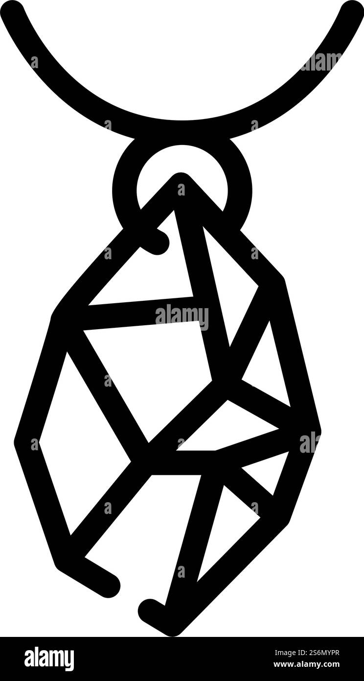 vecteur d'icône de ligne de fabrication de bijoux. enseigne pour la fabrication de bijoux. illustration noire du symbole de contour isolé. illustration vectorielle d'icône de ligne de fabrication de bijoux Illustration de Vecteur