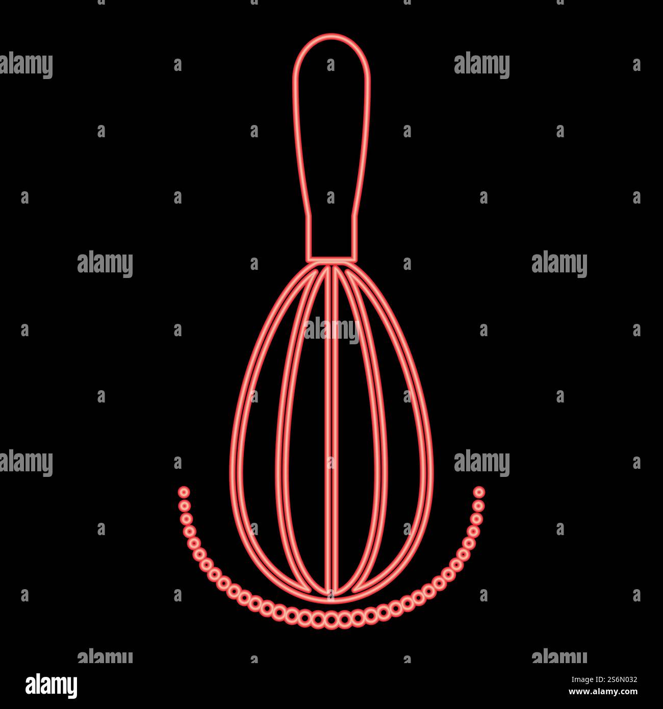 Néon fouet rouge illustration vectorielle de couleur image de style plat de lumière. Image de style plat d'illustration vectorielle rouge fouet au néon Illustration de Vecteur