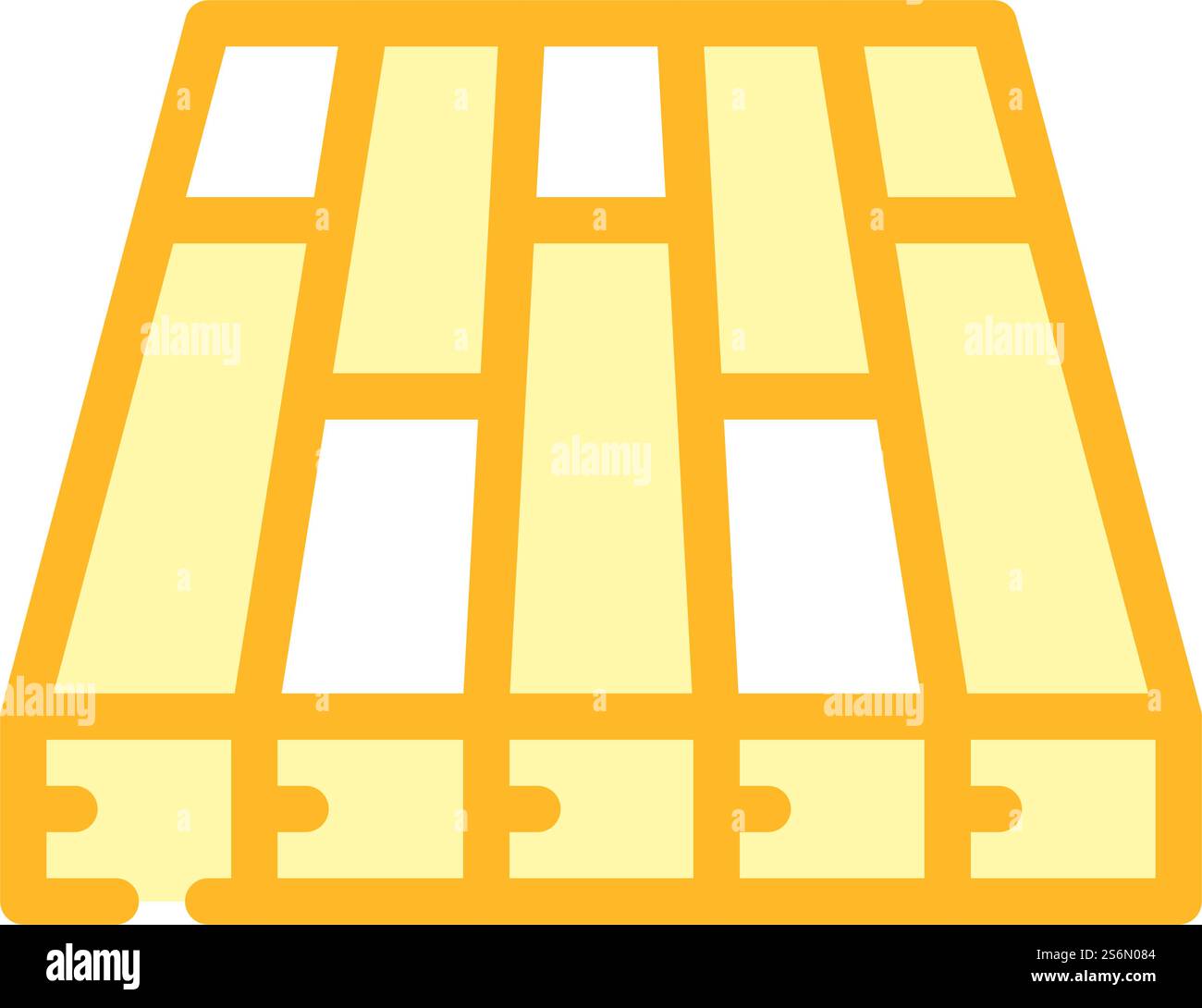 vecteur d'icône de couleur de plancher de latte. panneau de plancher de latte. illustration de symbole isolé. illustration vectorielle d'icône de couleur de plancher de latte Illustration de Vecteur