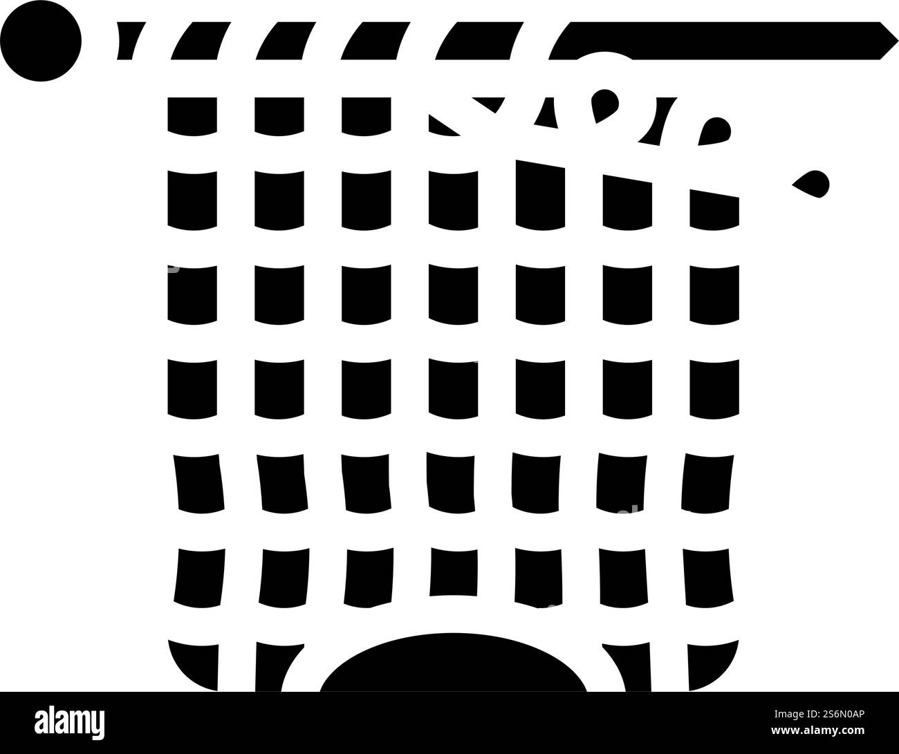 vecteur d'icône de glyphe de passe-temps d'illustration de tricot. enseigne de passe-temps pour l'art à tricoter. illustration noire du symbole de contour isolé. tricoter illustration vectorielle d'icône de glyphe de passe-temps Illustration de Vecteur