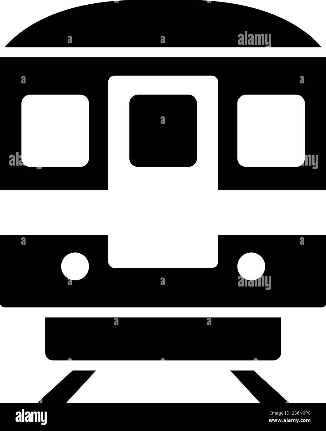 Icône du métro. Motif pochoir noir. Illustration vectorielle. Illustration de Vecteur