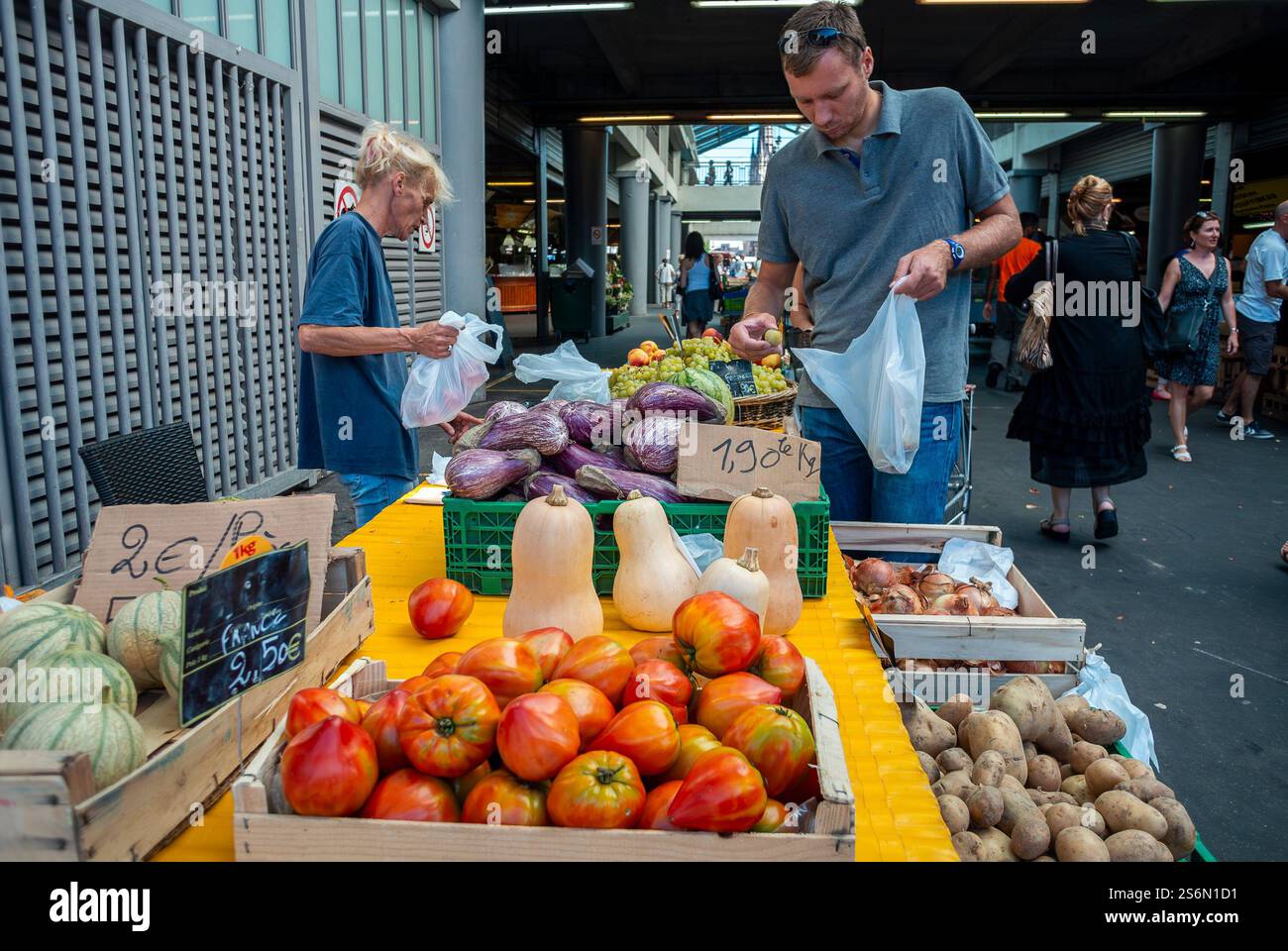 Bordeaux, France, vue, Inside French People Shopping Center, Food Market, 'marché des Capucins' Banque D'Images